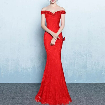 

Womens Formal Off Shoulder Mermaid Prom Evening Dresses Party Gown