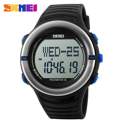 

Mens leisure electronic meter Multi-Functional Digital Sport Watch PedometerHeart Rate MonitorStopwatchAlarm