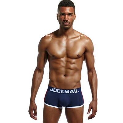 

JOCKMAIL Mens Cotton Cup Boxer Briefs Sexy U convex Sexy pants GAY