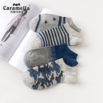 

Caramella socks mens boat socks casual sports cotton socks comfortable breathable shallow mouth socks 53454 maple leaf code