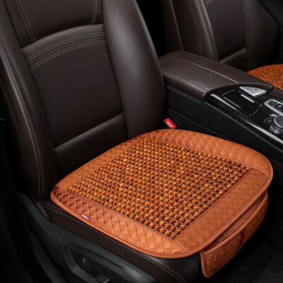 

Purple wind bell wood beads car seat summer car seat cushion single sheet square pad single car cool pad square pad office chair cushion Jetta Baojun 510 Lang line single-chip front row brown