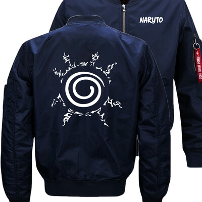 

NARUTO Anime Akatsuki Bomber Flight Flying Jacket Winter thicken Warm Zipper Men Jackets Anime Mens Casual Coat