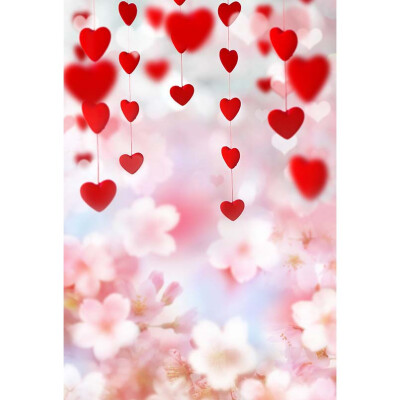 

Warm Sweet Heart Photo Background 57FT Vinyl Fabric Cloth Digital Printing Wedding Backdrop -3102