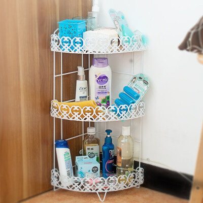 

【Jingdong Supermarket】 Beisi Si rack carved three-tier angle rack bathroom bathroom corner rack kitchen shelves BS-2008