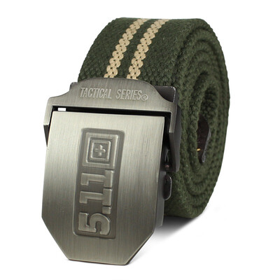 

Paulone P1009 outdoor sports military supplies canvas belt 511 belt green stripes