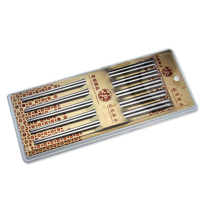 

Sunshine flying song 304 stainless steel chopsticks suction card full-size chopsticks set tableware 5 double 1338