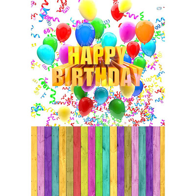 

Happy Birthday Background 57FT Vinyl Fabric Cloth Digital Printing Photo Studio Backdrop S-3061