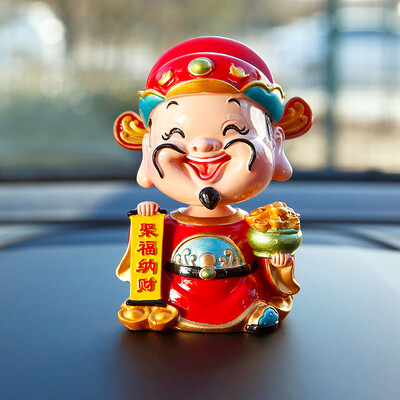 

Biaz Auto Decoration Pendant Cartoon Creative Shaking Head Small Fortune Decoration BCS01 Auto Accessories Interior Decoration New Year Yingcai God Doll Yingxia