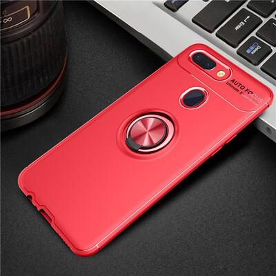 

OPPO R15 роскошь металлическое кольцо, магнитные брекет - shockproof охлаждения тпу телефон дело