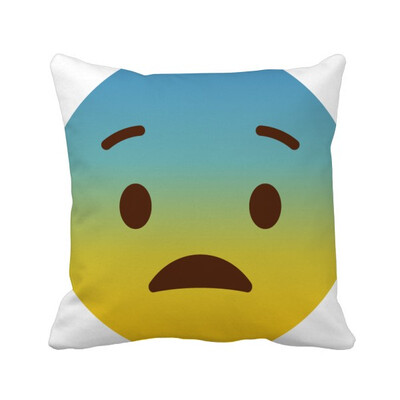 

Awkward Yellow Cute Online Emoji Square Throw Pillow Insert Cushion Cover Home Sofa Decor Gift