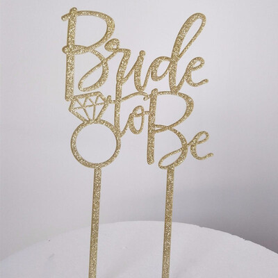

Gorgeous Gold Glitter Bride To Be Cake Topper Acrylic Cake Topper For Bridal Shower Wedding Party Supplies Decoration