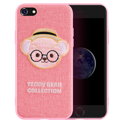 

Teddy Collection Apple 87 Mobile Shell iPhone87 Cartoon Cover Creative 3D Three-dimensional Embroidery All-in-one Silicone Soft shell Lori Teddy