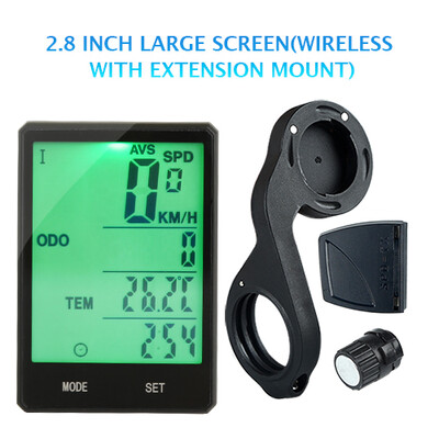 

INBIKE 28 Large Screen Bicycle Computer Wireless Bike Computer Rainproof Speedometer Odometer Cycling Measurable Stopwatch