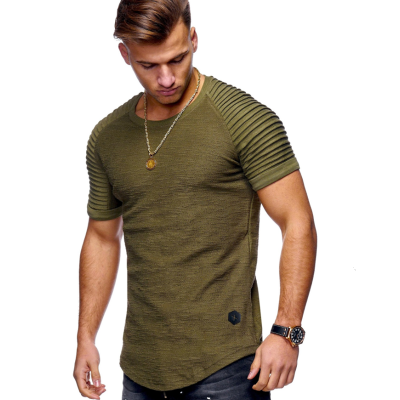 

Summer Mens Casual T Shirt Cotton Short Sleeve O-Neck Silm Fit T-shirt Men Fashion Solid Color Tee Shirts Tops Clothing