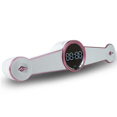 

Soaiy S98 Gaming Bluetooth Speaker HIFI Desktop Notebook Subwoofer 21 Surrounding Stereo King Glory Eat Chicken Alarm Clock Function Rose Gold