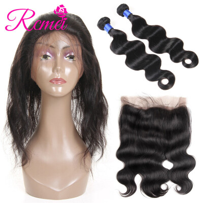 

Rcmei 8A Virgin Hair 360 Lace Frontal With Bundle 3PcsLot Brazilian Body Wave 21 360 Frontal Hair with Bundle