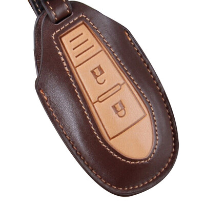 

Huazhuang Suzuki Fengqi key bag color matching smart three-button brown car leather key case