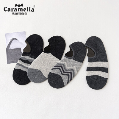 

Caramella summer thin section mens invisible socks casual sports short socks breathable shallow mouth cotton socks 53464 dark gray code