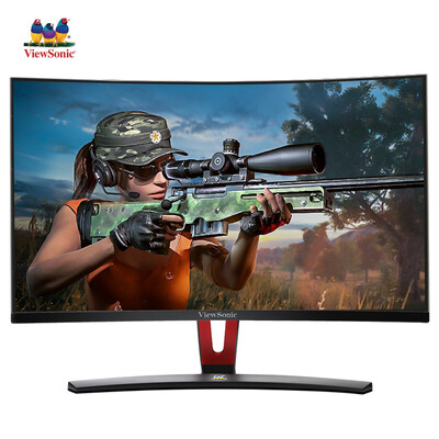 

ViewSonic Angela 27-дюймовая тонкая рамка 144Hz частота обновления 1800R изогнутая поверхность любит есть куриный дисплей (VX2716-SCMH-PRO)