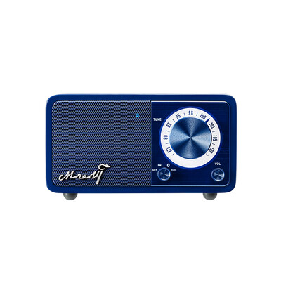 

Sangean MOZART Sapphire Blue Mini Wireless Wooden Speaker Radio Portable Bluetooth Speaker
