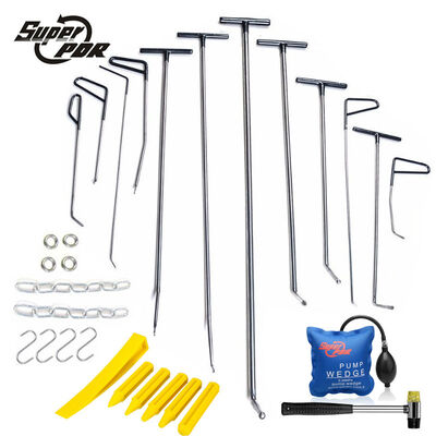 

PDR Rods Hooks Car Crowbar Pump Wedge PDR Toolkit Paintless Dent Repair Tools Profession Dent Removal Tool Set