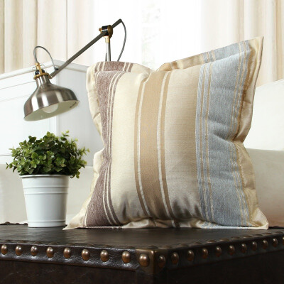 

Fu (FOOJO) Jane Yi jacquard sofa pillow cushion 45 * 45cm wide-band edge stripes