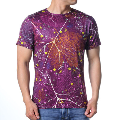 

Mens Printed O-neck Tops Pullover Short Sleeve T-Shirts
