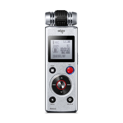 

Patriot aigo Voice Recorder R6622 16G Mini Professional HD Remote Noise Reduction Dual Supply System Learning Conference Interview Recording MP3 Player Silver
