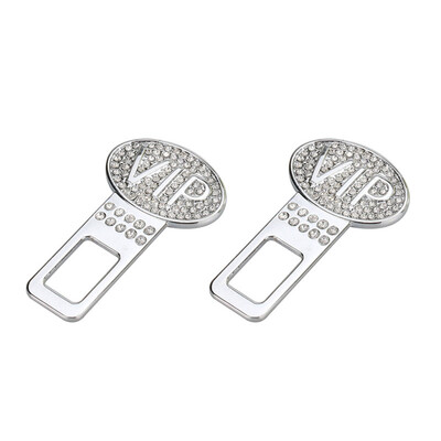 

Universal 2 PCS Safety Seat Belt Buckle Clip Handcrafted Rhinestone silver