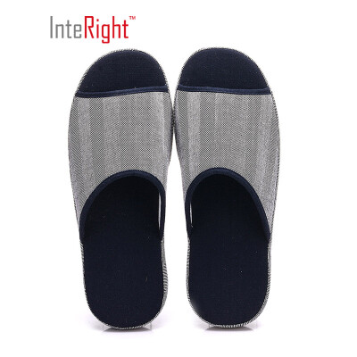 

INTERIGHT natural series open home slippers simple floor cotton slippers mens navy blue 43-44 IN1805