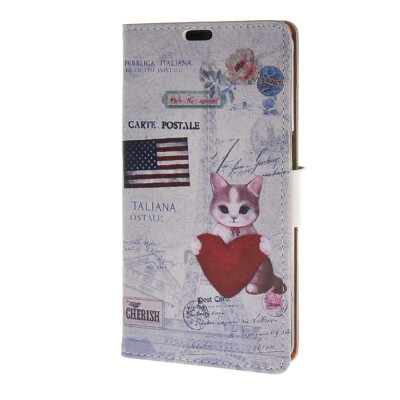 

MOONCASE чехол для Alcatel One Touch Flash OT-6042D Leather Flip Wallet Style and Kickstand Case Cover [Cute Pattern] a18