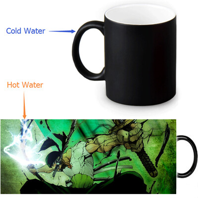 

One Piece Zoro 350ml12oz Heat Reveal Mug Color Change Coffee Cup Sensitive Morphing Mugs Magic Mug Milk Tea Cups