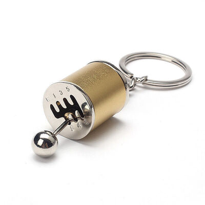 

Metal Finish Gear Box Shifter Key Chain Fob Ring For Car 6-Speed Model Keychain