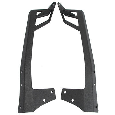 

50" Straight Upper Windshield Mounting Light Bar Brackets Seamless Mount Kit for Jeep Wrangler JK 2007-2017 Pair Black