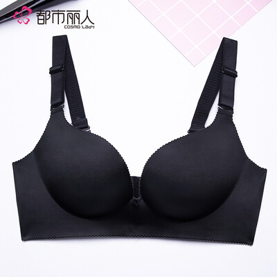 

Urban beauty smooth no trace bra without steel ring gather 34 medium thick cup ladies underwear 090471 black 85C