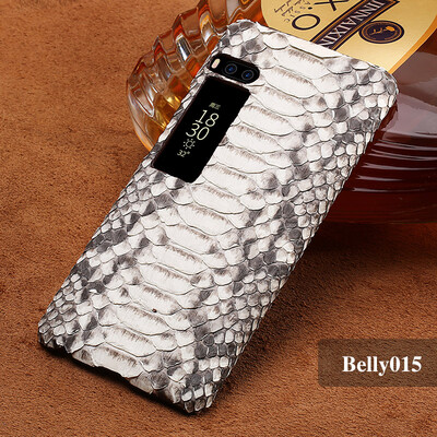 

Genuine Leather Phone Case For Meizu Pro 7 Case Natural Python Skin For MX5 Mx6 Back Cover