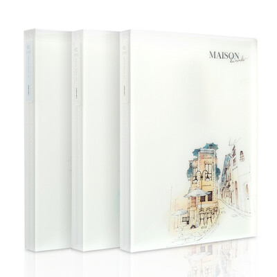 

Deli deli street impression series 60 pages information book A4 insert bag folder test paper storage book single pattern random 72452