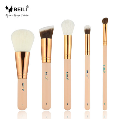 

BEILI Rose Goldene 5 stücke Make-Up Pinsel Set Vol.1 Pulver Concealer Contour Lidschatten Make-Up-Tool