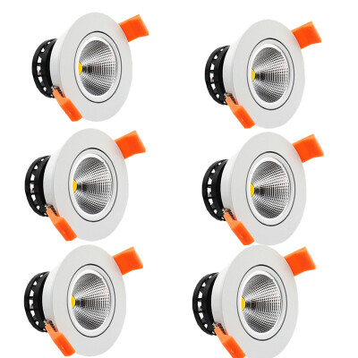 

6 pack in led Downlight 5w warm white LED COB chip led Recessed led lamp epistar LED Ceiling light Spot Light ceiling