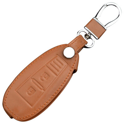 

Huazhuang Suzuki Fengqi key bag folding three-button brown car leather key case