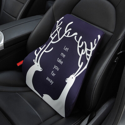 

OULEJIA car lumbar lumbar pillow OLJ-YK010 space memory cotton car office lumbar cushion cushion lumbar pillow double deer
