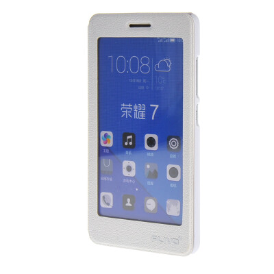 

MOONCASE Huawei Honor 7 чехол для Litch Skin Full Screen View Leather Flip Pouch Bracket Back Cover White