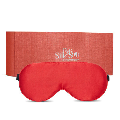 

Cherish the silk sleep blackout eye mask silk breathable unisex crimson
