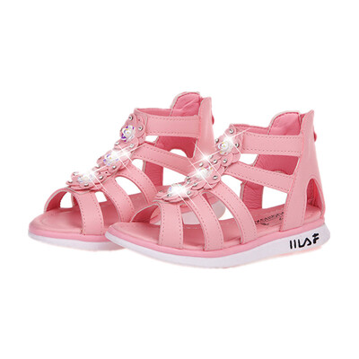 

New Children Beach Shoes Summer Style Kids Roman Sandals Girls Princess Roman Shoes Students Shoes