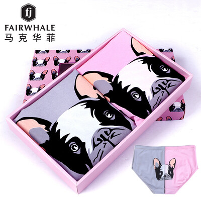 

Mark Huafei underwear ladies urban trend printing 50 modal ladies briefs 2 mixed color gift box M