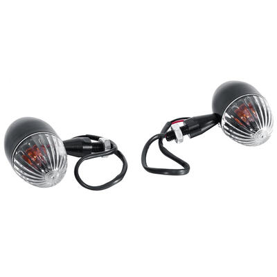 

2PCS Motorcycle Universal Turn Signals Bulbs Amber Lens Front Rear Lights For ChopperMetric CruisersBobberCafe Racer HondaSuzu