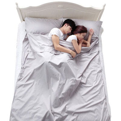 

Gagarin JAJALIN Travel Hotel Dirty Sleeping Bag Adult Indoor Travel Single Double Portable Thin Travel Anti-dirty Sheet Silver Grey 180210cm