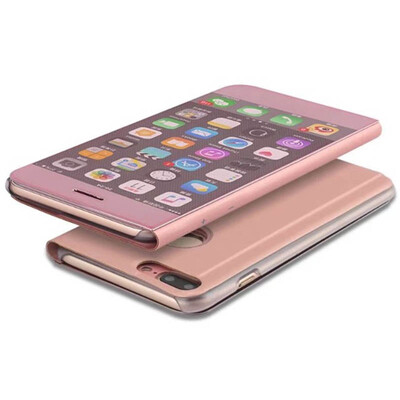 

Mzxtby Luxury Flip Protection Full Screen Window Cases for IPhone 7 6 6s Plus Case Clear Mirror Cover for IPhone X 8 Plus Case