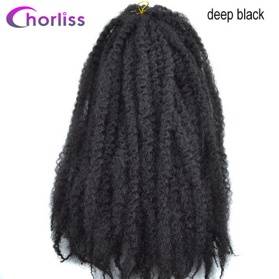 

Chorliss 18" Ombre Synthetic Braiding Hair Extensions Afro Kinky Twist Braids Hair Bundles Crochet Braids 100gpack Burgundy 1pc