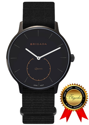 

BRIGADA Швейцарские часы для мужчин, Nice Fashion Cool Black Quartz Мужские часы